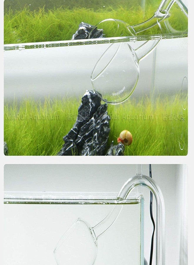 Hamiledyi Aquarium Glass Lily Pipe Set Lily Surface Skimmer Inflow and Lily Outflow for Aquarium Filter Tubing Freshwater Fish Planted Aquarium Tank - Image 5